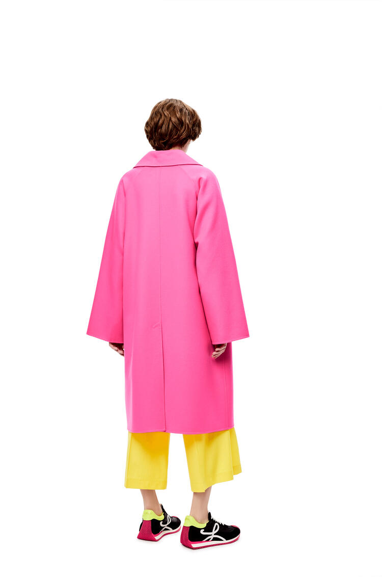 LOEWE Neon coat in wool and cashmere Fluo Pink pdp_rd