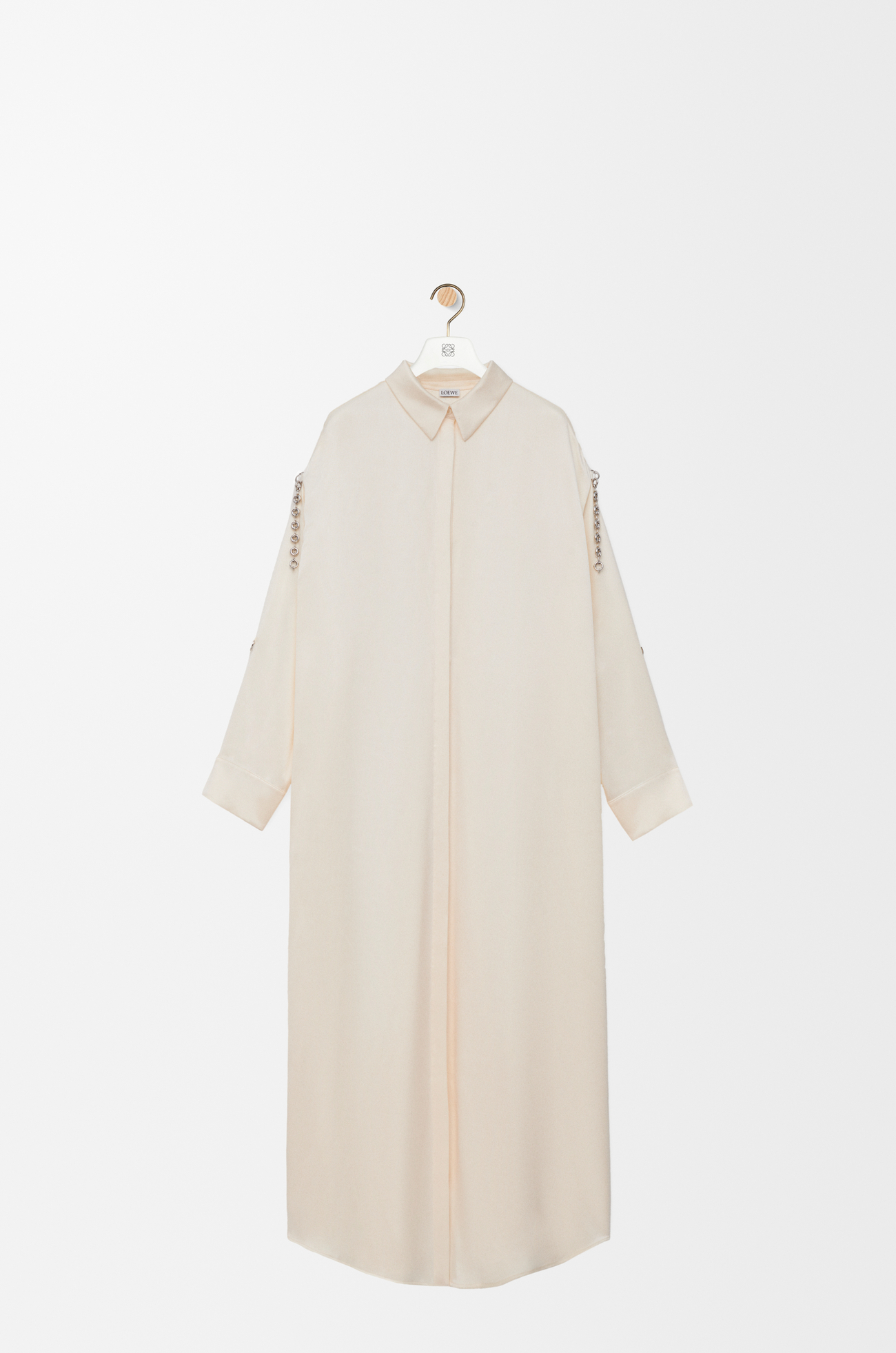 LOEWE Chain shirt dress in silk Ivory plp_rd