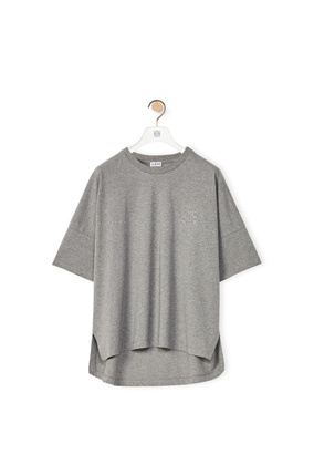 LOEWE Short oversize Anagram T-shirt in cotton Grey