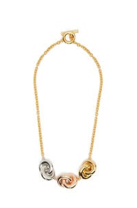 LOEWE Donut trio link necklace in sterling silver Silver/Gold/Rose Gold