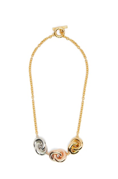 LOEWE Donut trio link necklace in sterling silver Silver/Gold/Rose Gold plp_rd