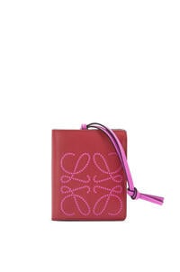 LOEWE Compact zip wallet in classic calfskin Rouge/Bright Purple