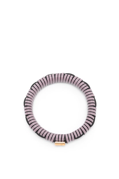 LOEWE Woven bangle in brass and classic calfskin Dirty Mauve plp_rd