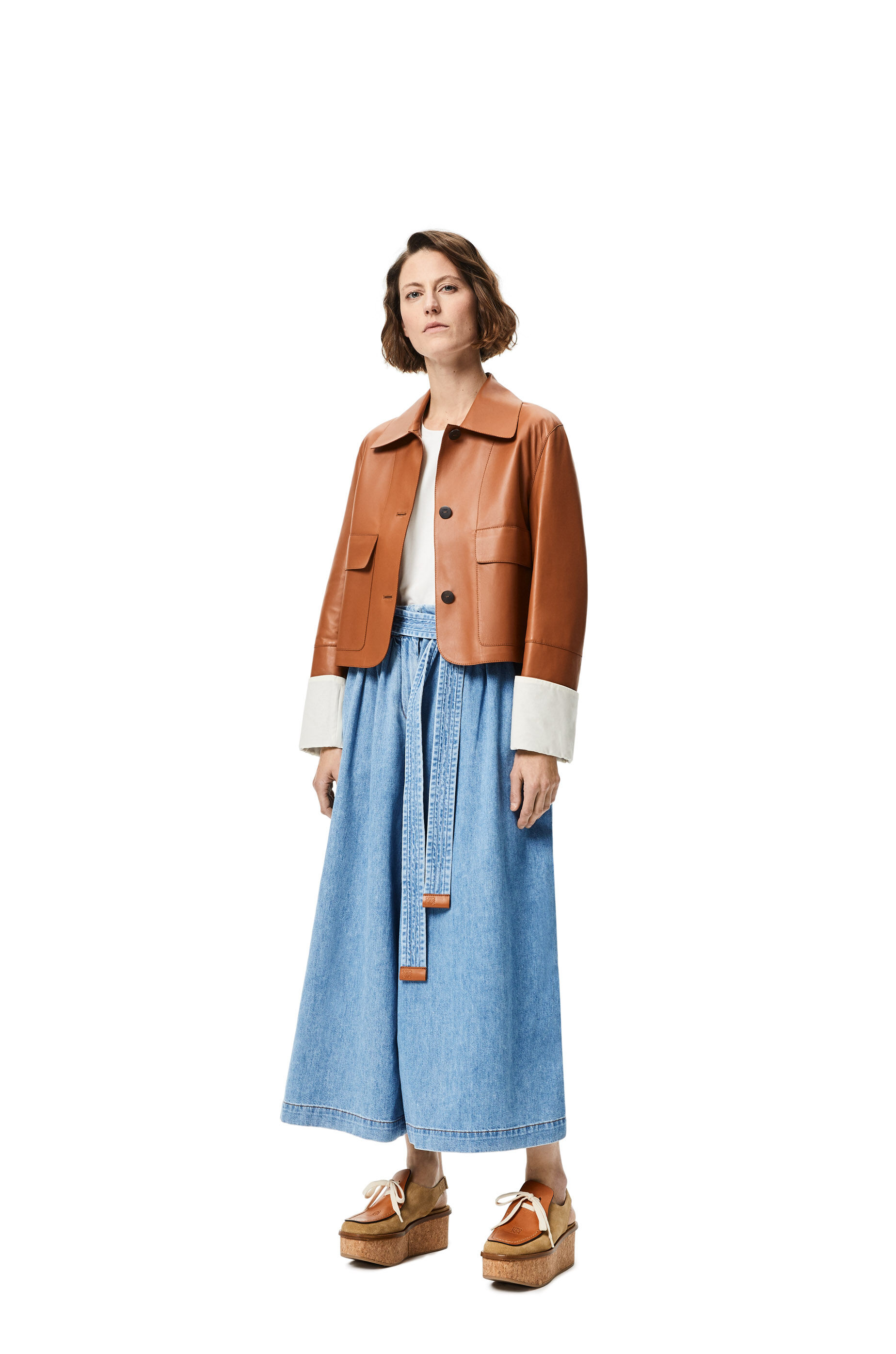 loewe cropped denim jacket