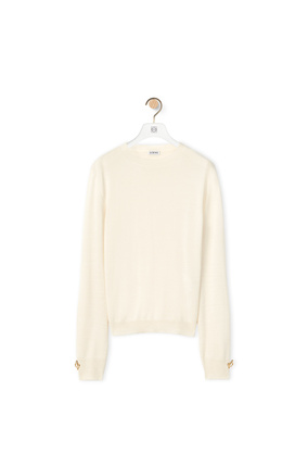 LOEWE Anagram sweater in cashmere Soft White