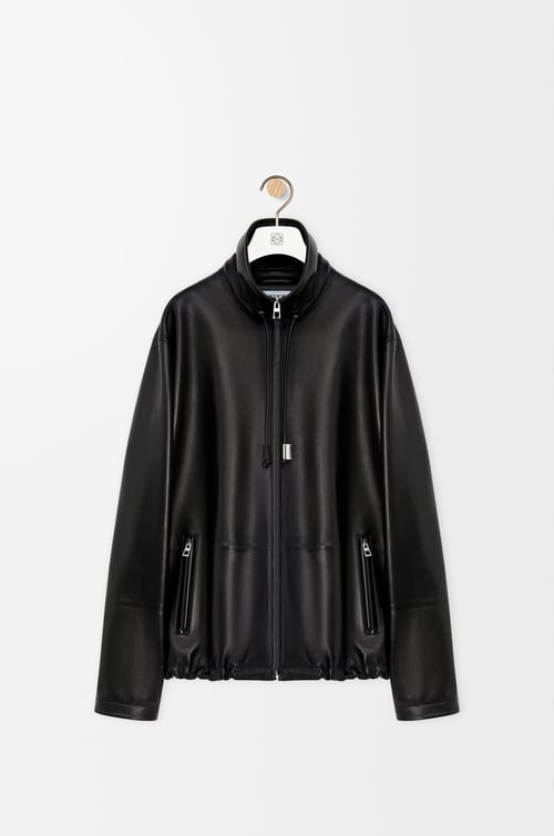 LOEWE Zip-up jacket in nappa lambskin ブラック