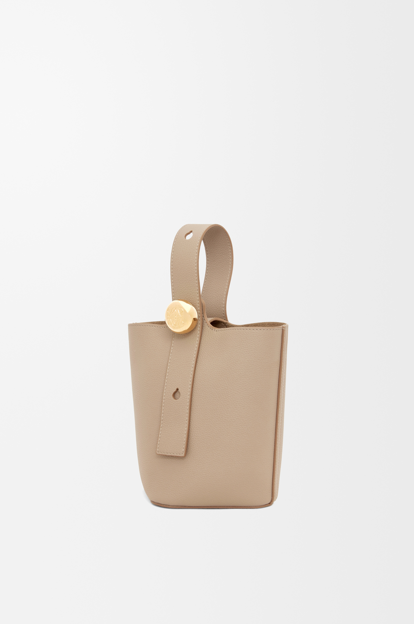 Mini Pebble Bucket bag in soft grained calfskin