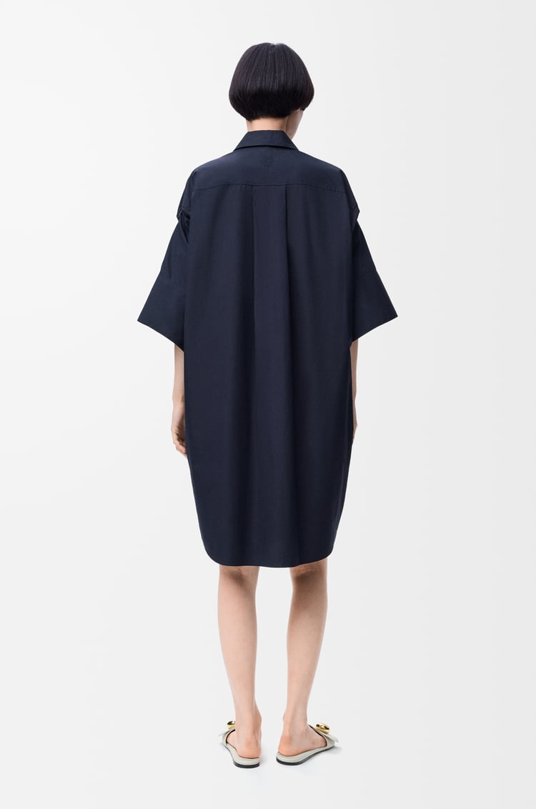 LOEWE Shirt dress in cotton Navy Blue