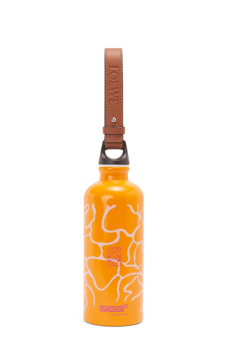LOEWE 铝质和牛皮革瓶盖水瓶 橙色 pdp_rd