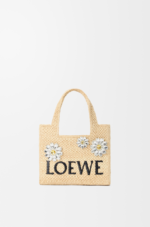 LOEWE Bolso LOEWE Font tote mini en rafia Natural