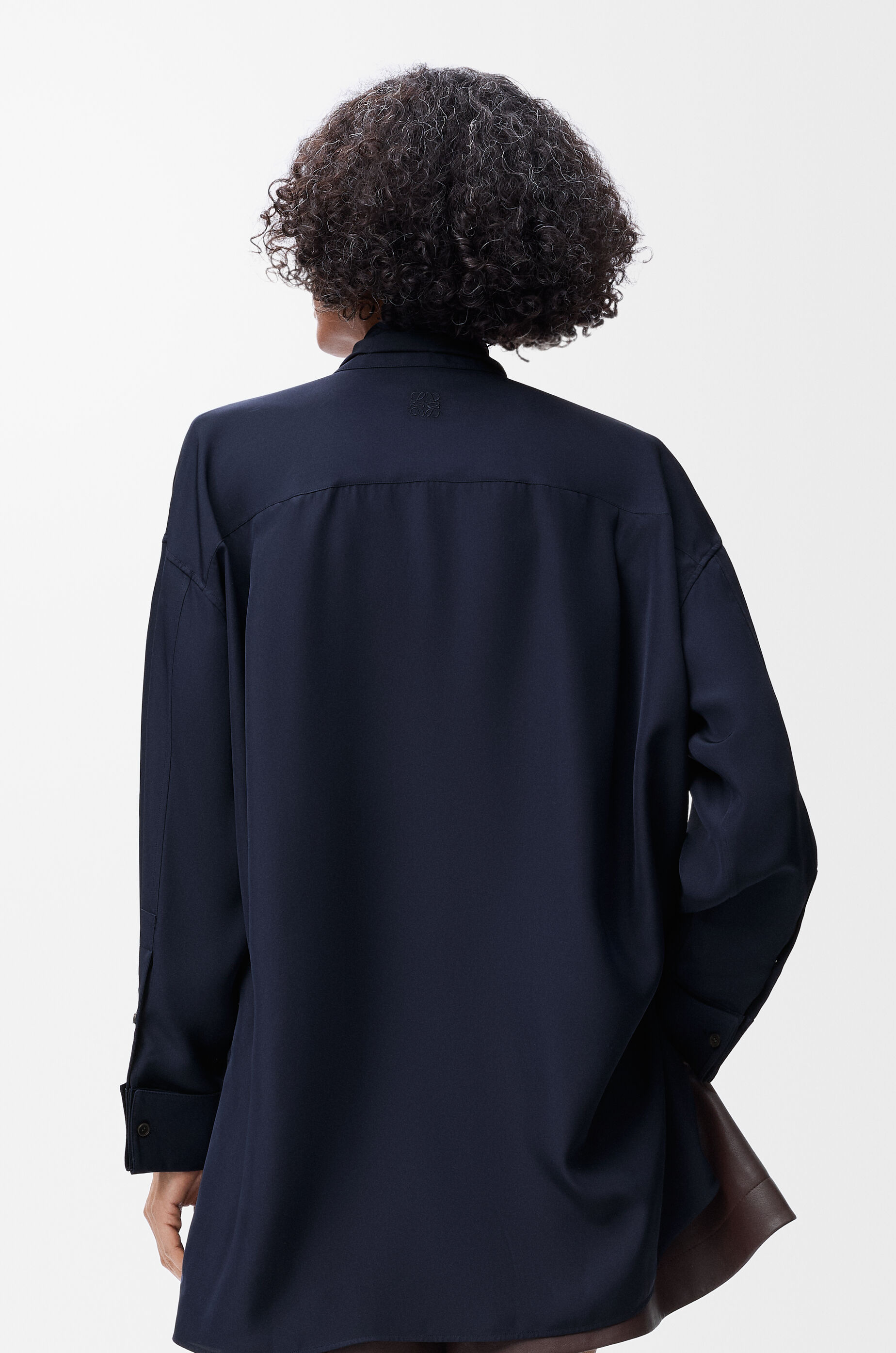 スカーフ シャツ（シルク） ブルー - LOEWE