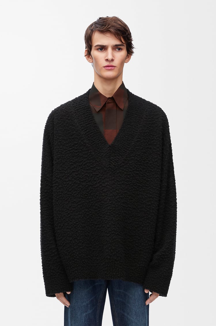 LOEWE 科技羊毛套頭衫 黑色