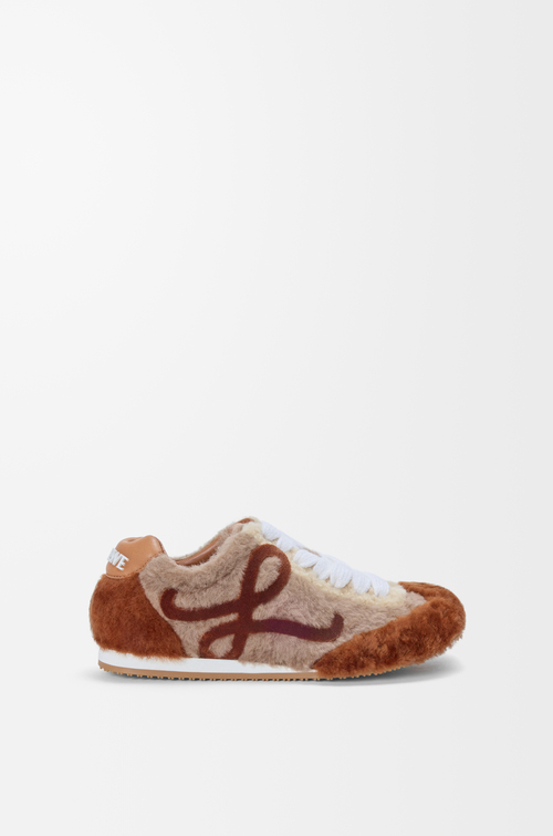 LOEWE Ballet Runner 2.0 in shearling Tan Multitone