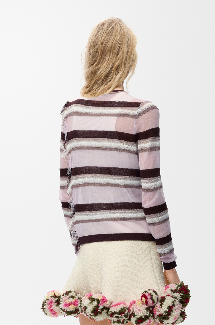 LOEWE カーディガン（レーヨン&コットンブレンド） Lilac/Multicolor