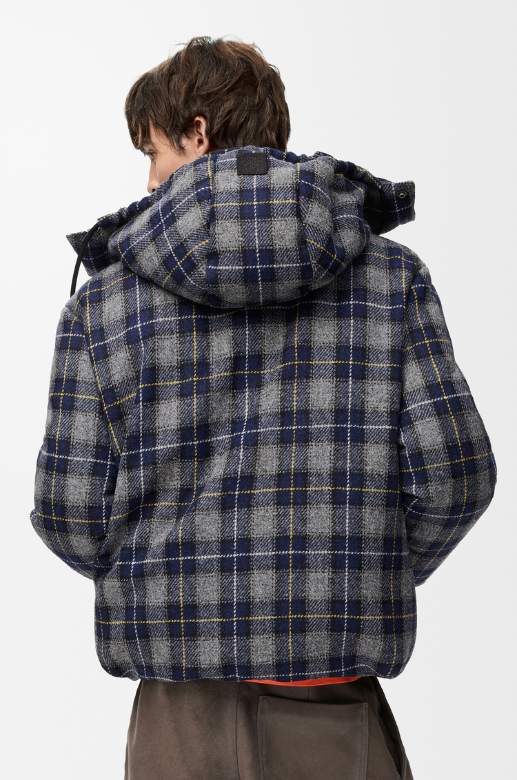 LOEWE Puffer jacket in wool Dark Navy Blue