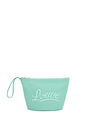 LOEWE Cosmetic pouch in canvas and calfskin Fresh Mint