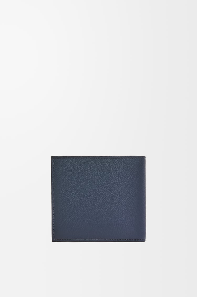 LOEWE 柔软粒面牛皮革双折钱包 玛瑙蓝