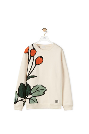 LOEWE Herbarium oversize sweatshirt in cotton White/Multicolor plp_rd