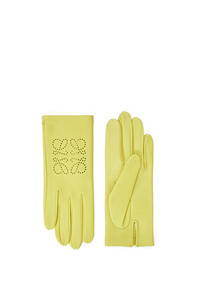 LOEWE Anagram gloves in lambskin Lime Yellow