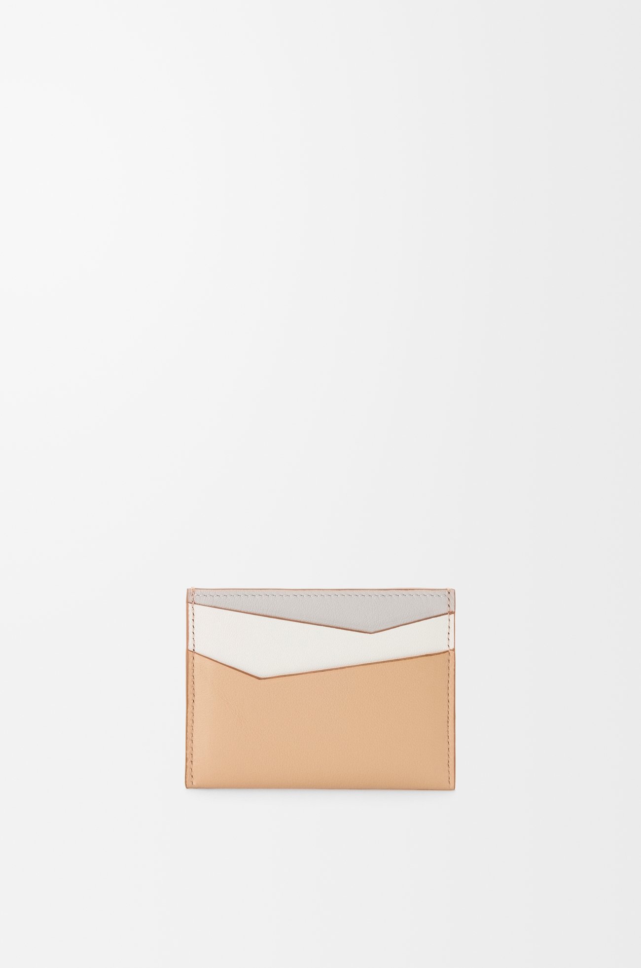 LOEWE Puzzle plain cardholder in classic calfskin Ghost/Silky Beige