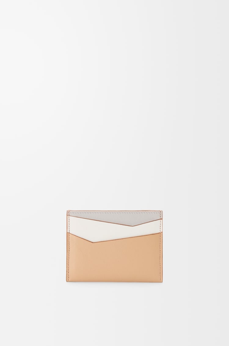 LOEWE Tarjetero Puzzle en piel de ternera Gris Claro/Beige Sedoso
