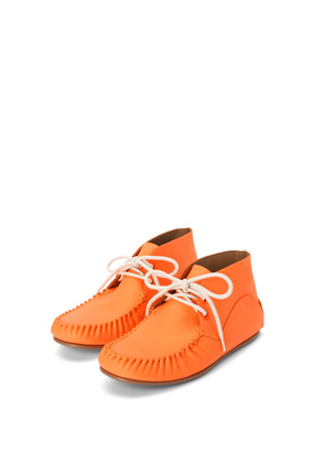 LOEWE Soft lace up shoe in calfskin Neon Orange plp_rd