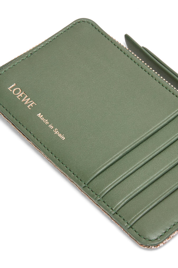LOEWE Coin cardholder in jacquard and calfskin Green/Avocado Green pdp_rd