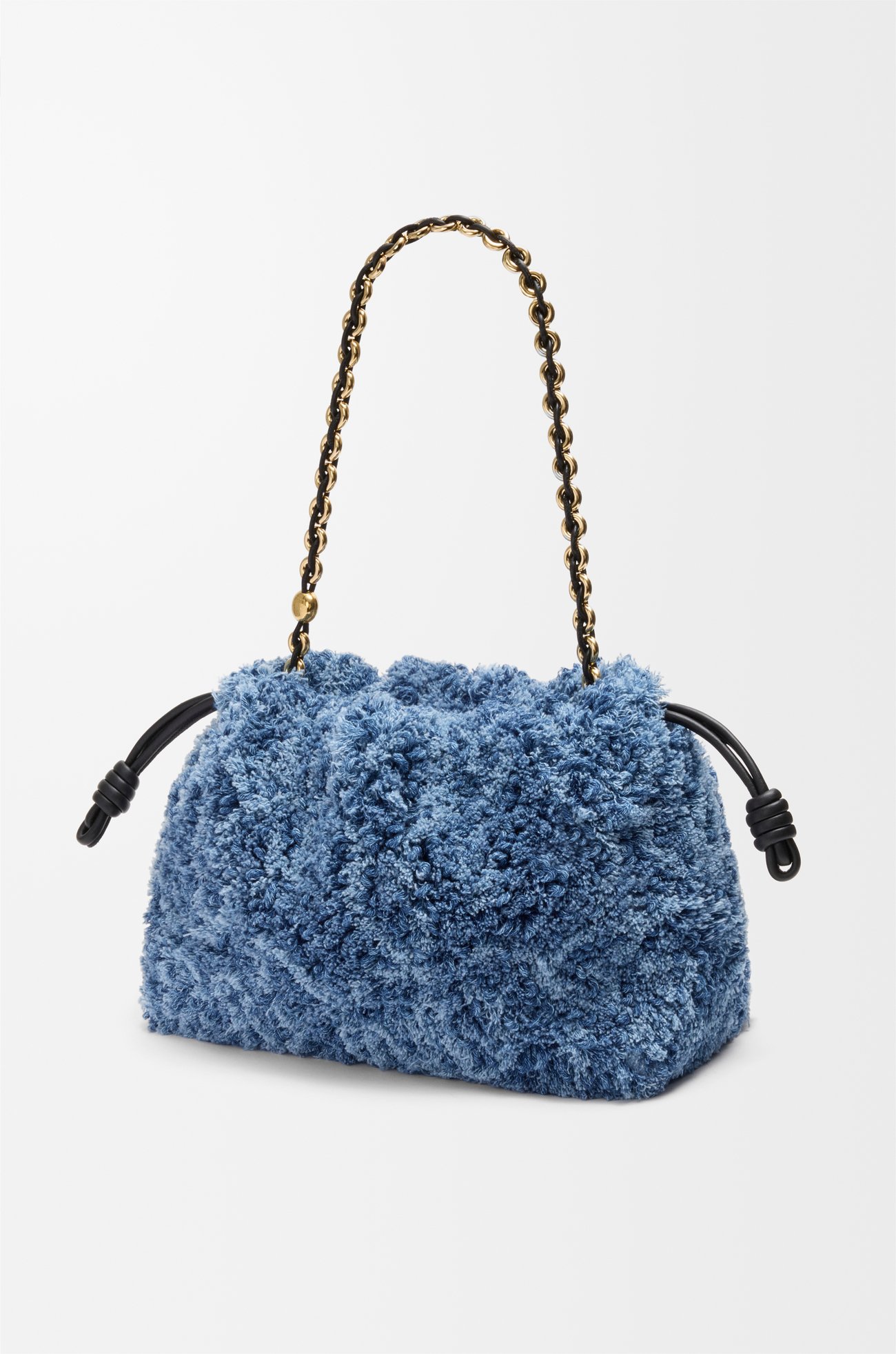 LOEWE Medium Flamenco purse in denim Blue