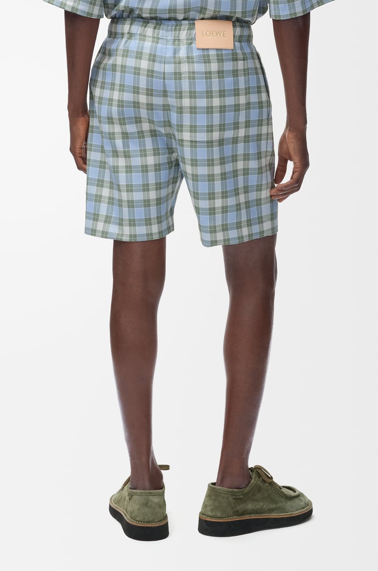 LOEWE Shorts in wool blend Light Blue/White