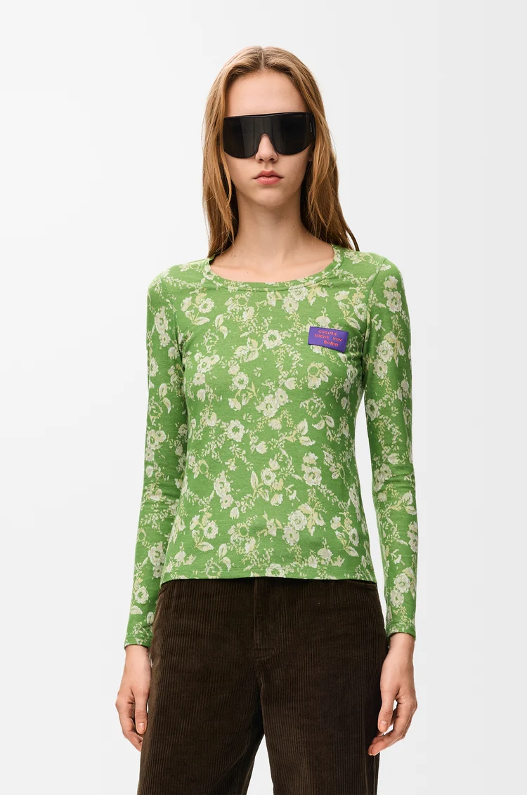 LOEWE Top en algodón Verde