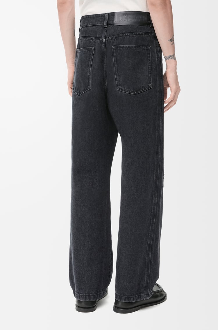 LOEWE Anagram baggy jeans in denim Black