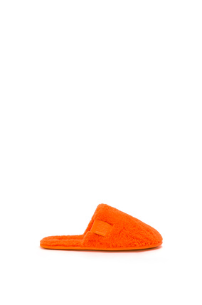 LOEWE Slippers in fleece Neon Orange