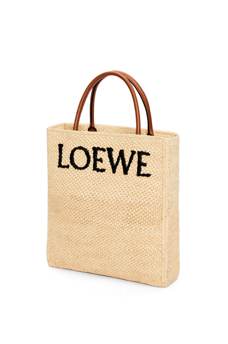 LOEWE Standard A4 Tote bag in raffia Natural/Black