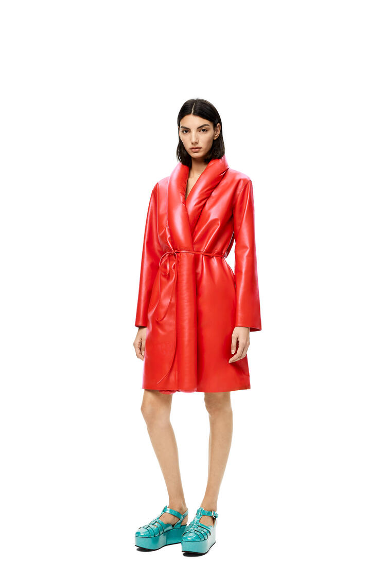LOEWE Belted coat in nappa Red pdp_rd