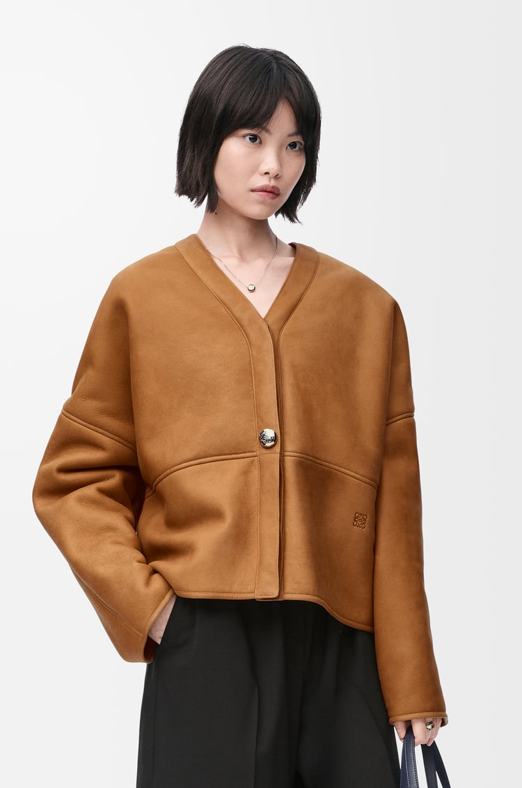 LOEWE Cárdigan en lana de oveja Toffee