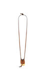 LOEWE Balloon bag necklace in calfskin and brass Tan/Gold pdp_rd