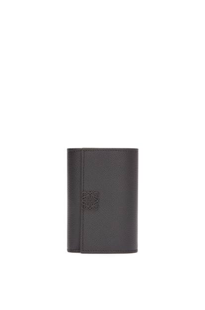 LOEWE Anagram small vertical wallet in pebble grain calfskin Black plp_rd