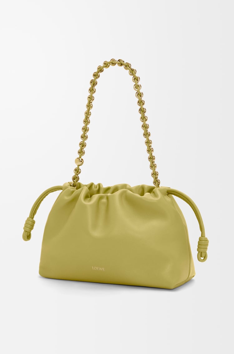 LOEWE Medium Flamenco purse in mellow nappa lambskin Light Moss