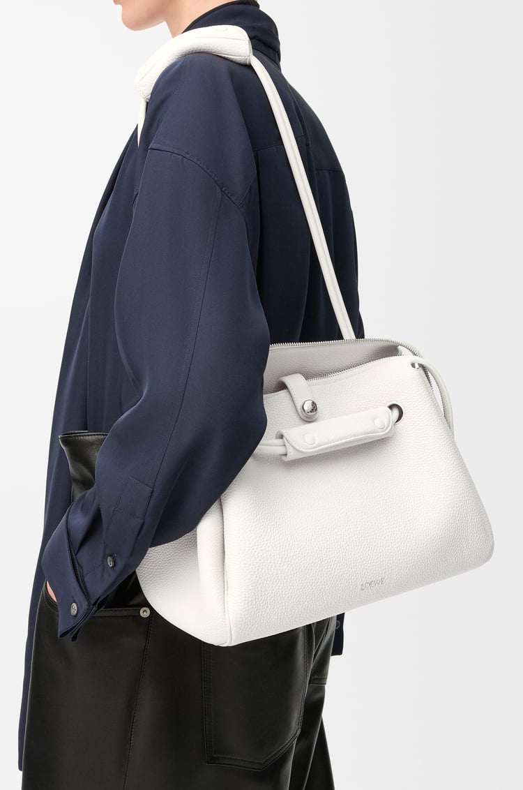 LOEWE Medium Madrid bag in supple grained calfskin Soft White