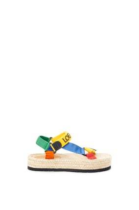 LOEWE Strappy espadrille in nylon Yellow/Multicolour plp_rd