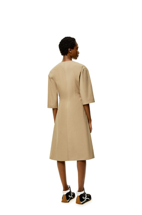 LOEWE Buckle dress in cotton Sandstone
