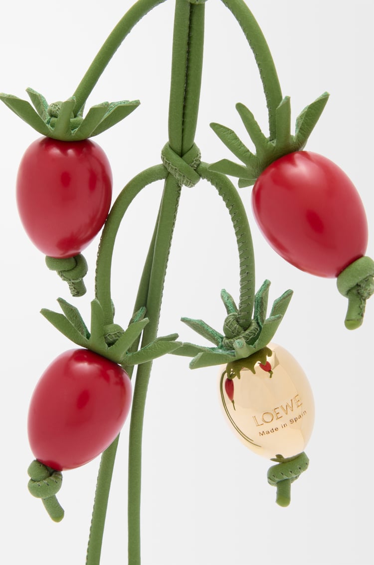LOEWE Tomato vine charm in classic calfskin Red