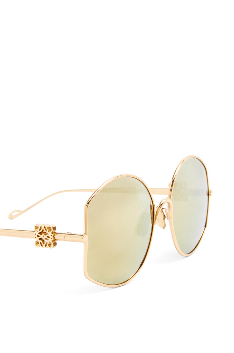 LOEWE Oversize sunglasses in metal Shiny Endura Gold/Gold