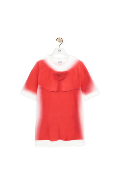 LOEWE Camiseta de corte holgado en algodón Rojo/Blanco