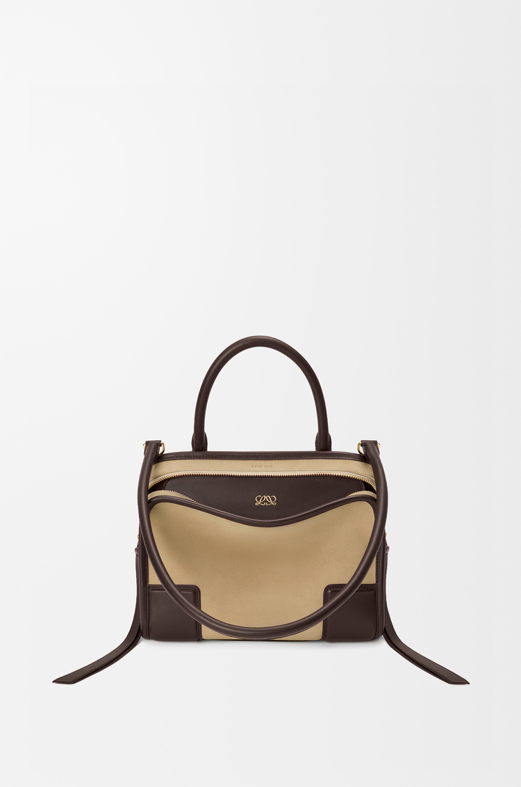 LOEWE アマソナ180 バッグ スモール（スエード） オロ/ショコラ