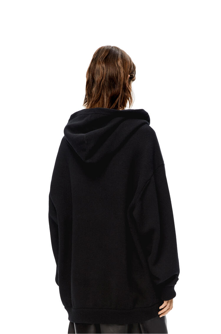 LOEWE Kaonashi knit hoodie in cotton Black pdp_rd