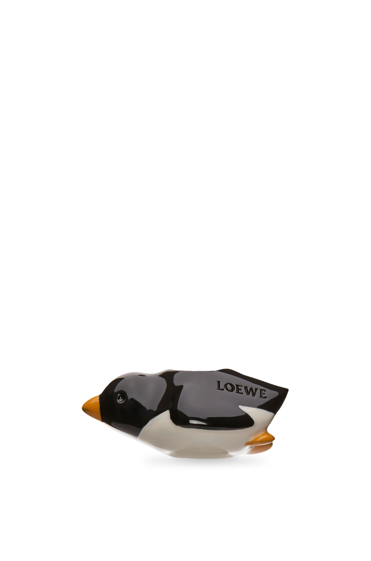 LOEWE Penguin dice in brass Black/Soft White