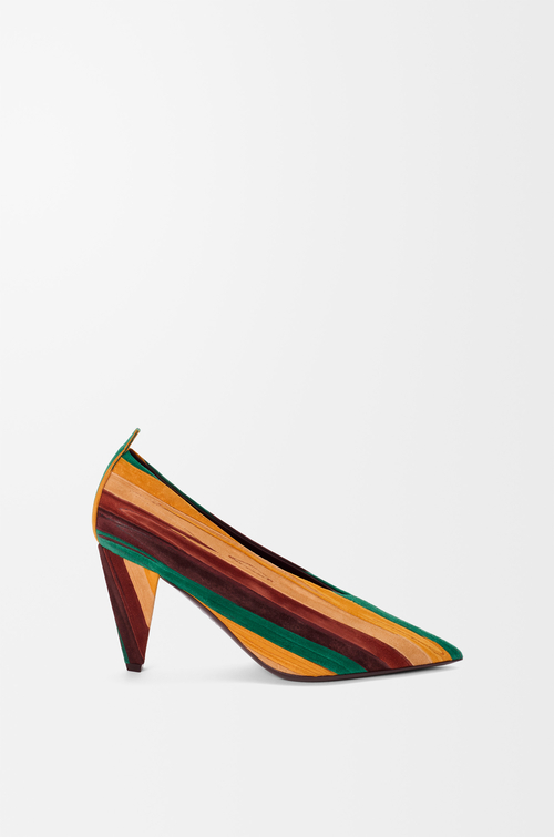 LOEWE オリガミ キュービック パンプス（スカイブドレザー） Yellow/Multicolor