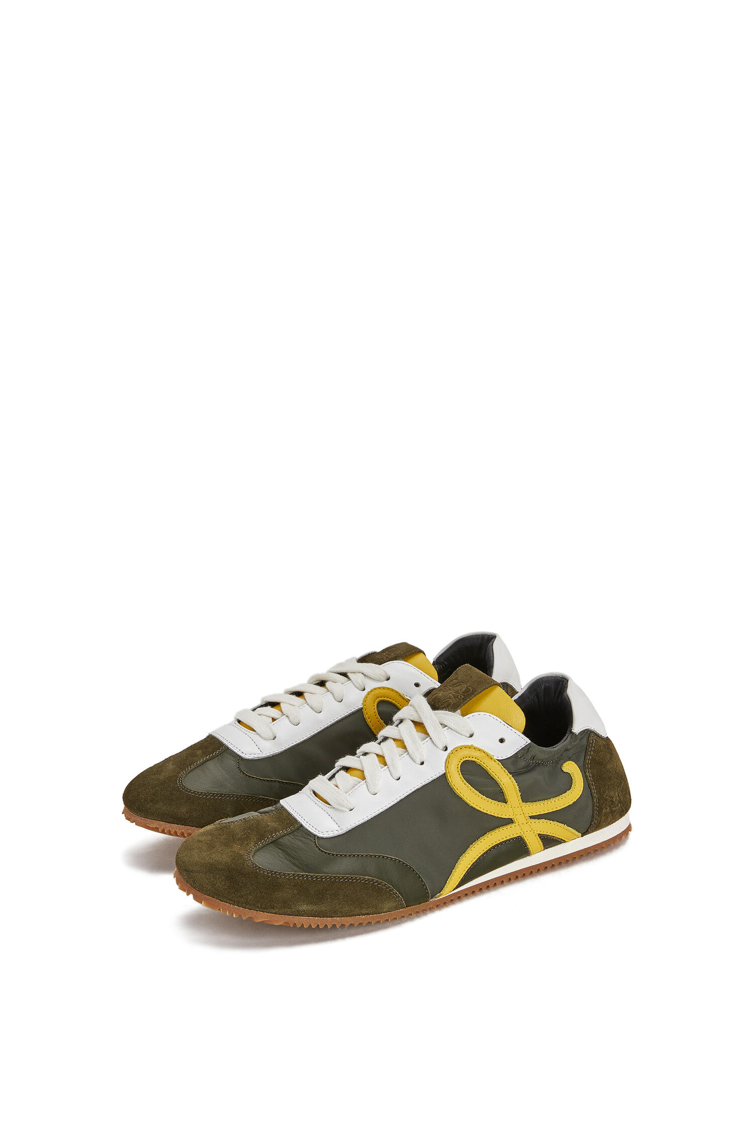 Ballet runner in lambskin Dark Green/Multicolour - LOEWE
