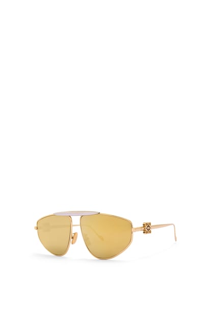 LOEWE Spoiler new aviator sunglasses in metal Gold Multitone plp_rd